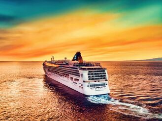Cruise Ship sunset image